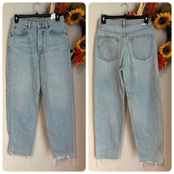 Boyish The TOBY High Waisted Relaxed Tapered Jeans Sz 26 in BLUE PLANET - Picture 1 of 11